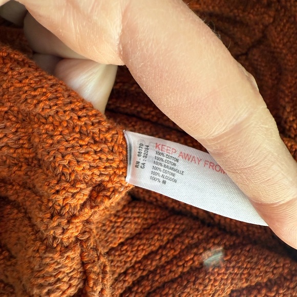 Free People Beach Day Dreaming Button-Up Cardigan - Burnt Orange - Extra Small - Picture 2 of 11